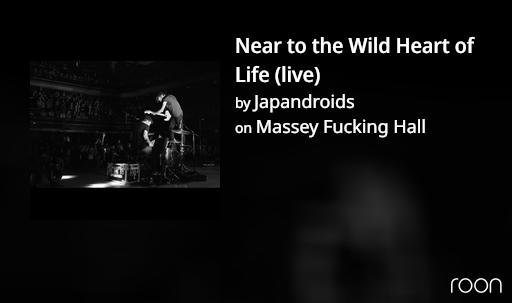 Album cover for the Japandroids album Massey Fucking Hall.  